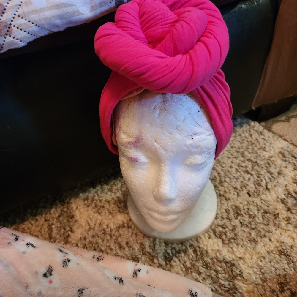 Vibrant Pink Head Wrap M/L New